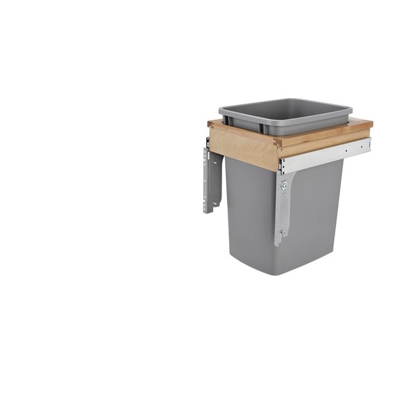 Rev-A-Shelf Rev-A-Shelf Wood Top Mount Pull Out Single TrashWaste Container with Reduced Depth 4WCTM-1516DM-1